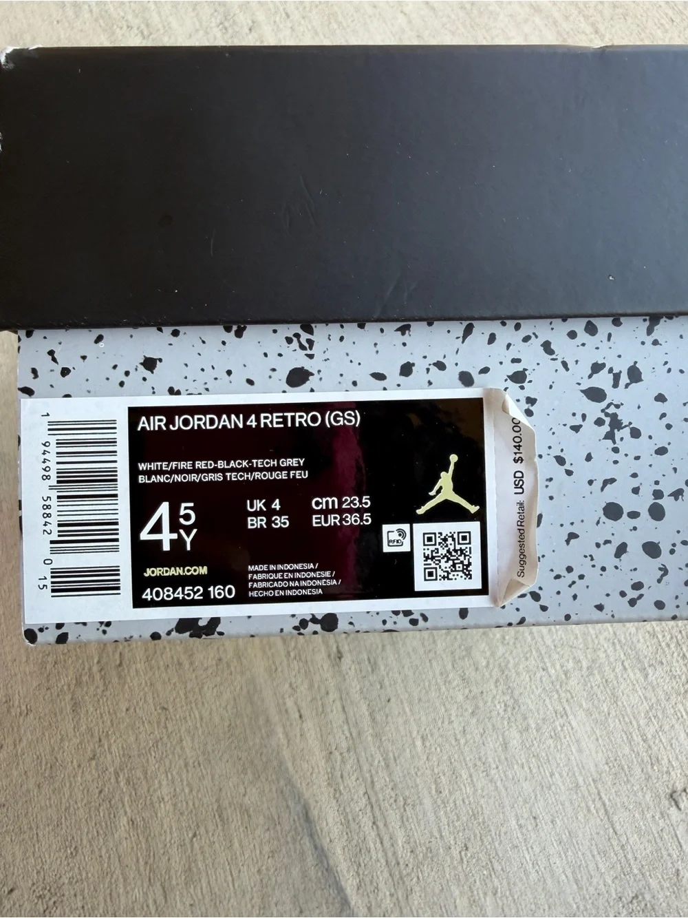 Jordan Kids Sneakers - White, Red, Black